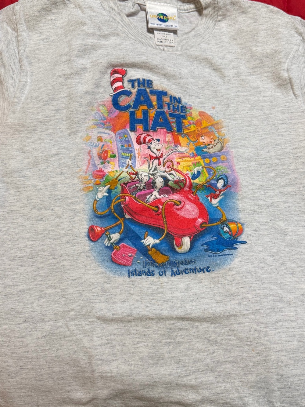 Vintage ✨ The Cat in the Hat Kids Graphic Tee | Light Gray